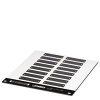 Phoenix Contact 0831627 LS-EMSP-AL (50X15) BK Apparaatmarkering Montagemethode: Schroeven, Nieten Zwart Aantal markeringen: 80 5 stuk(s) - thumbnail