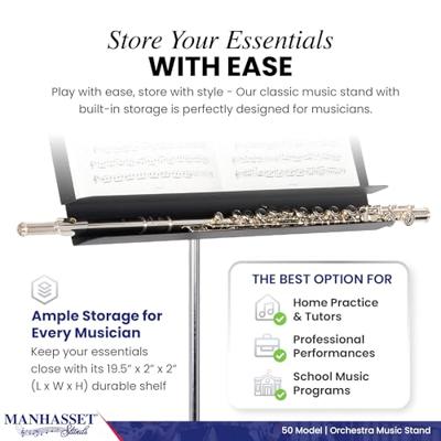 Manhasset 5001 Orchestral Stand lessenaar zwart Manhasset 5001 Orchestral Stand lessenaar zwart