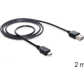 Delock 85554 Kabel EASY-USB 2.0 Type-A male > USB 2.0 Type Mini-B male 2 m zwart
