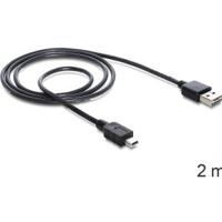 Delock 85554 Kabel EASY-USB 2.0 Type-A male > USB 2.0 Type Mini-B male 2 m zwart - thumbnail
