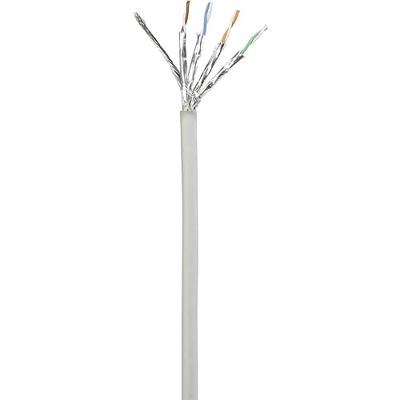 Renkforce RF-5043948 RJ45 Netwerkkabel, patchkabel CAT 6A S/FTP 10.00 m Grijs Vlambestendig 1 stuk(s)