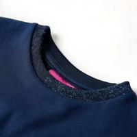 Kinderjurk met lange mouwen 92 marineblauw - thumbnail