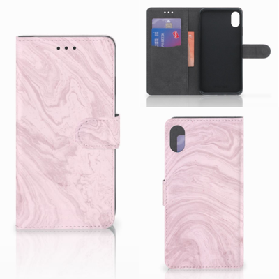 Apple iPhone Xs Max | Bookcase | Marble Pink - Origineel Cadeau Vriendin Apple iPhone Xs Max | Bookcase | Marble Pink - Origineel Cadeau Vriendin
