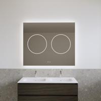 Spiegel Gliss Design Lyra 140x100 cm Incl. Spiegelverwarming Direct en Indirect LED-verlichting - thumbnail