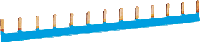 Hager KB163N Kam rail Blauw 10 mm² 63 A - thumbnail