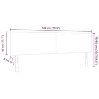 LED Hoofdbord met LED-striplichten Lichtgrijs 180 cm Polyester - thumbnail