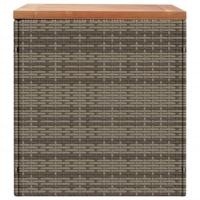 Tuinbox 110x50x54 cm poly rattan en acaciahout grijs - thumbnail