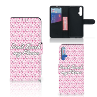 Honor 20 Portemonnee Hoesje Flowers Pink DTMP - thumbnail