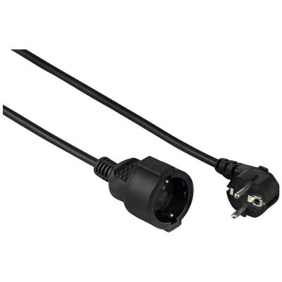 Hama 00047869 Stroom Verlengkabel Zwart 3 m H05VV-F 3G 1,5 mm² Met anti-kniktule