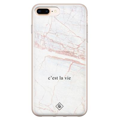 iPhone 8 Plus/7 Plus siliconen telefoonhoesje - C'est la vie iPhone 8 Plus/7 Plus siliconen telefoonhoesje - C'est la vie