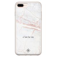 iPhone 8 Plus/7 Plus siliconen telefoonhoesje - C'est la vie - thumbnail