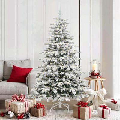 VidaXL Kunstmatige inklapbare kerstboom wit 180 cm pe en pvc