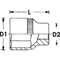 Vigor V7514/13 Dopsleutelinzetset 1/4 (6.3 mm) - thumbnail