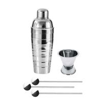 Cocktailtrio: shaker, maatbeker en 3 roestvrijstalen cocktaillepels - FACKELMANN - Barconcept - thumbnail