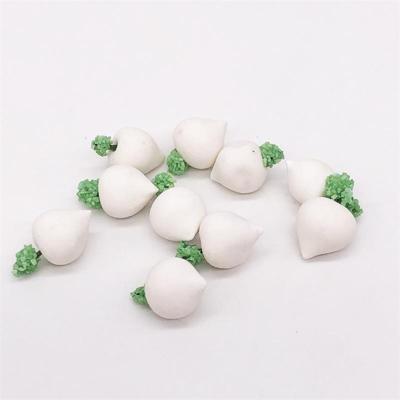 10 stuks 1:12 Mini huis speelgoed simulatie wit radijs voor keuken decoratie (wit)