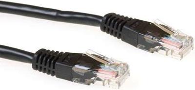 ACT Zwarte 5 meter U/UTP CAT6 patchkabel met RJ45 connectoren