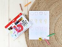Bruynzeel Kids korte dikke kleurpotloden, set van 20 stuks in geassorteerde kleuren - thumbnail