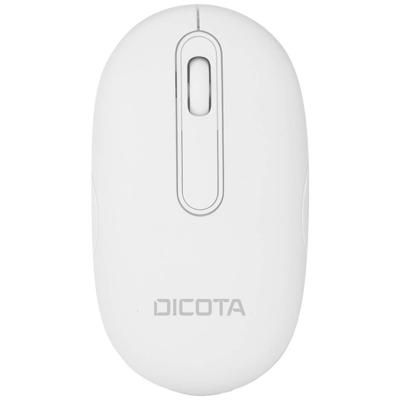 Dicota Desktop Muis Bluetooth Optisch Wit 3 Toetsen 800 dpi, 1200 dpi, 1600 dpi Afneembare kabel, Geluidsarme toetsen, Geïntegreerd scrollwiel, Oplaadbaar