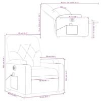 Massagestoel elektrisch verstelbaar stof wijnrood - thumbnail