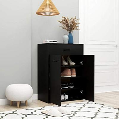 VidaXL Schoenenkast 60x35x84 cm bewerkt hout zwart