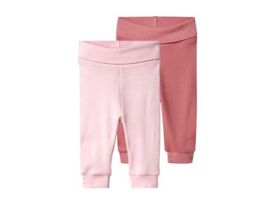 lupilu Set van 2 baby joggingbroeken (Roze/lichtroze, 50/56)