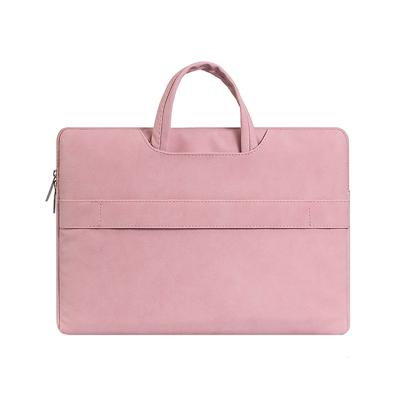 Shop4 - 14 inch Laptop Hoes - Sleeve met Handvaten Roze