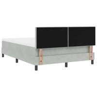 Boxspringbed met Matras met matras Lichtgrijs 140 x 200 cm Stof - thumbnail