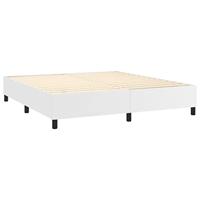 Boxspring met matras kunstleer wit 160x200 cm - thumbnail