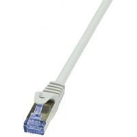 LogiLink CQ3022S RJ45 Netwerkkabel, patchkabel CAT 6A S/FTP 0.50 m Grijs Vlambestendig, Snagless 1 stuk(s) - thumbnail