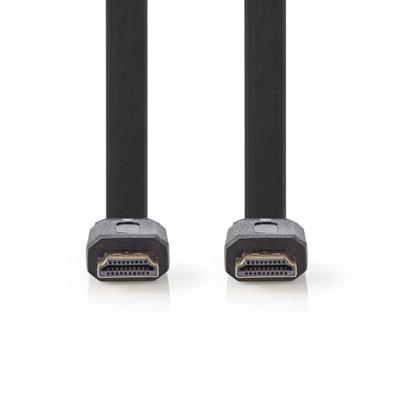 Platte High Speed HDMI-kabel met Ethernet | HDMI-connector - HDMI-connector | 3,0 m | Zwart
