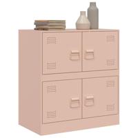 Dressoir 67x39x73 cm staal roze - thumbnail