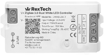 Hue compatible - Losse Zigbee controller - Dual White ledstrips bedienen met Philips Hue