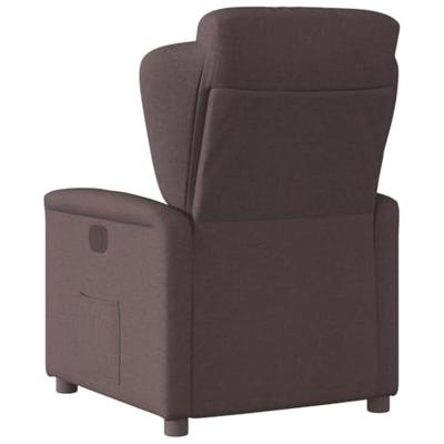 Fauteuil verstelbaar stof donkerbruin