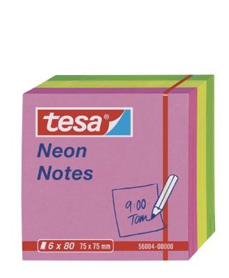 tesa Plaknotitie 56004-00-00 75 mm x 75 mm Pink, Geel, Groen 480 vellen