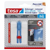 Klevende spijker tesa canvas behang 2kg wit | 8 stuks - thumbnail