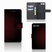 Sony Xperia XZ Premium Telefoon Hoesje Geruit Rood - thumbnail