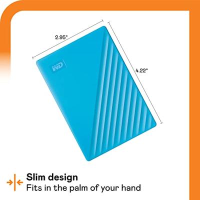 WD My Passport 4 TB Externe harde schijf (2,5 inch) USB-A 3.2 Gen 1 Blauw WDBPKJ0040BBL-WESN - thumbnail