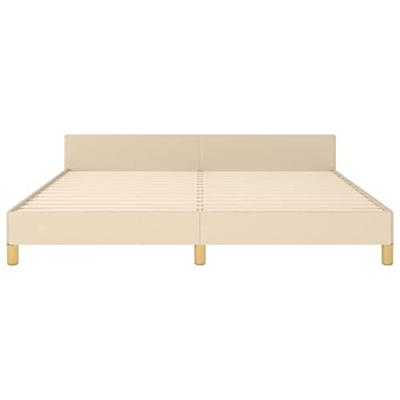 Bedframe zonder matras stof crèmekleurig 160x200 cm