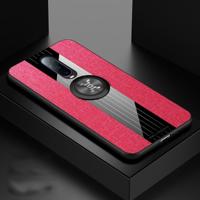 Voor OPPO R17 Pro XINLI stiksels doek Textue schokbestendig TPU beschermhoes met ring houder (rood) - thumbnail