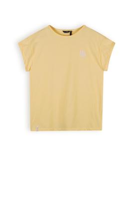 NoBell Meisjes top met knoop en artwork - Kasis - Lemoncurd