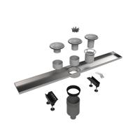 Easy Drain Multi douchegoot 120x9.8cm onderuitloop zonder rooster rvs edmi1200-o - thumbnail