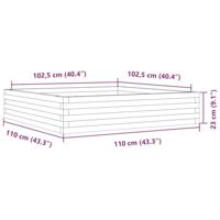 VidaXL Plantenbak 110x110x23 cm massief grenenhout - thumbnail
