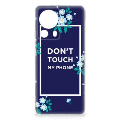 Xiaomi 13 Lite Silicone-hoesje Flowers Blue DTMP Xiaomi 13 Lite Silicone-hoesje Flowers Blue DTMP