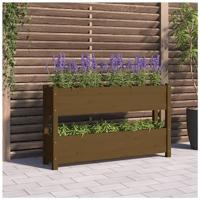 VidaXL Plantenbak 112x25x66 cm massief grenenhout honingbruin - thumbnail