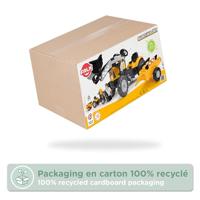 SuperBuilder Pedaalaangedreven Graaflaadmachine - FALK - Stuurwiel, Aanhangwagen - Gemaakt in Frankrijk, 40% Gerecycled Plastic - Vanaf 2 jaar - thumbnail