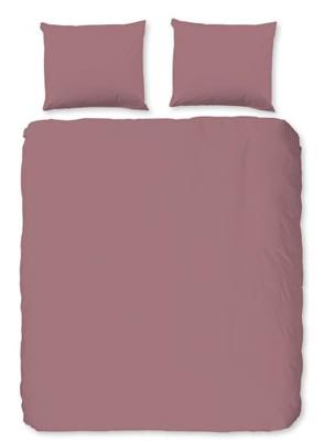 HIP Dekbedovertrek "uni dessin" - Roze - (140x200/220 cm) - Katoen Satijn