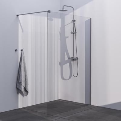 BRAUER Season inloopdouche model C helder glas 140x200 incl. glascoating RVS-kleurig geborsteld BRAUER Season inloopdouche model C helder glas 140x200 incl. glascoating RVS-kleurig geborsteld
