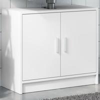 Wastafelkast 63x29x55 cm bewerkt hout wit - thumbnail