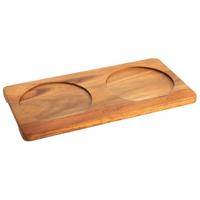 Cloud7® Voerbak-onderlegger Wooden Dog Station, bruin, Maat: S - thumbnail