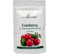 Livinggreens Cranberry met D-Mannose 120 Tabletten - thumbnail